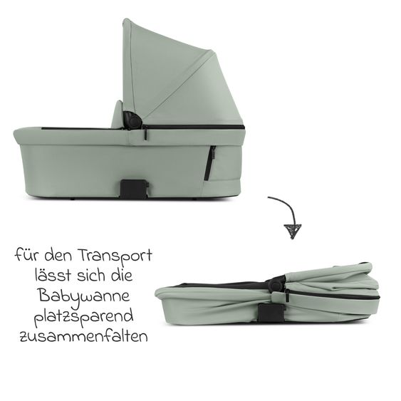 ABC Design Combi stroller Salsa 5 Air incl. Carrycot & Sports Seat, Urban Changing Bag, Insect Protection & Rain Cover - Pine