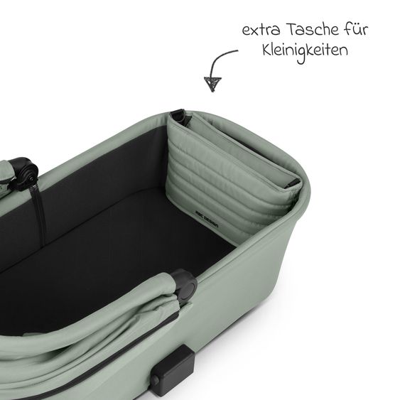 ABC Design Combi stroller Salsa 5 Air incl. Carrycot & Sports Seat, Urban Changing Bag, Insect Protection & Rain Cover - Pine