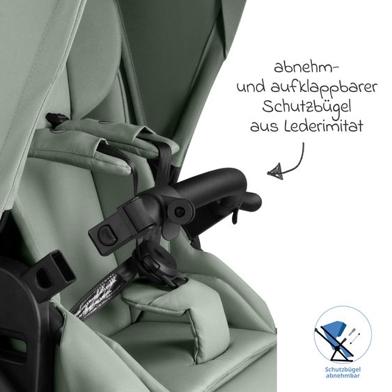 ABC Design Combi stroller Salsa 5 Air incl. Carrycot & Sports Seat, Urban Changing Bag, Insect Protection & Rain Cover - Pine