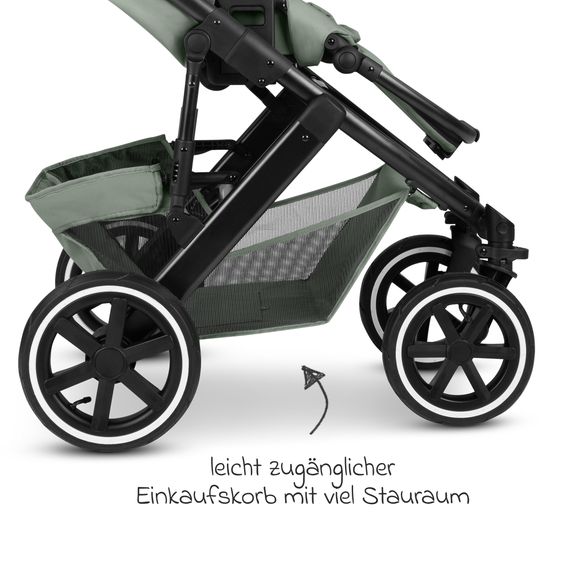 ABC Design Combi stroller Salsa 5 Air incl. Carrycot & Sports Seat, Urban Changing Bag, Insect Protection & Rain Cover - Pine