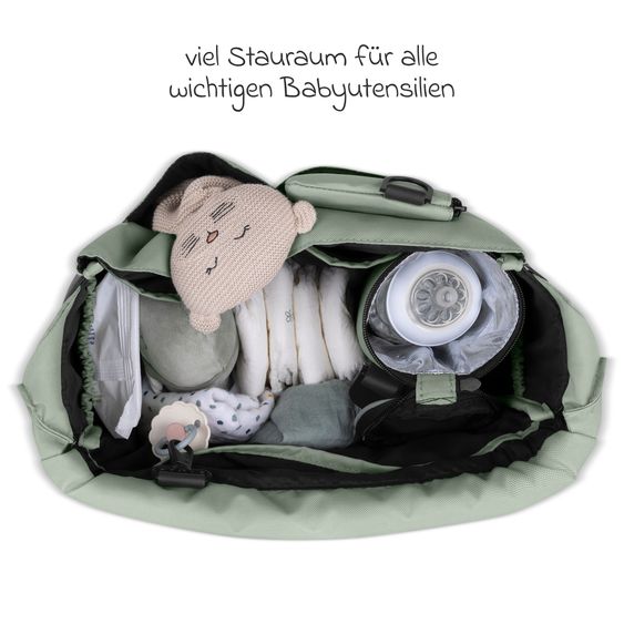 ABC Design Combi stroller Salsa 5 Air incl. Carrycot & Sports Seat, Urban Changing Bag, Insect Protection & Rain Cover - Pine