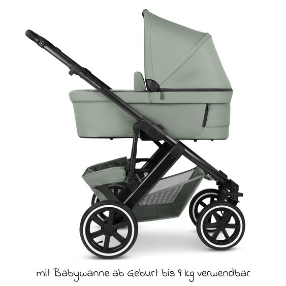 ABC Design Combi stroller Salsa 5 Air incl. Carrycot & Sports Seat, Urban Changing Bag, Insect Protection & Rain Cover - Pine