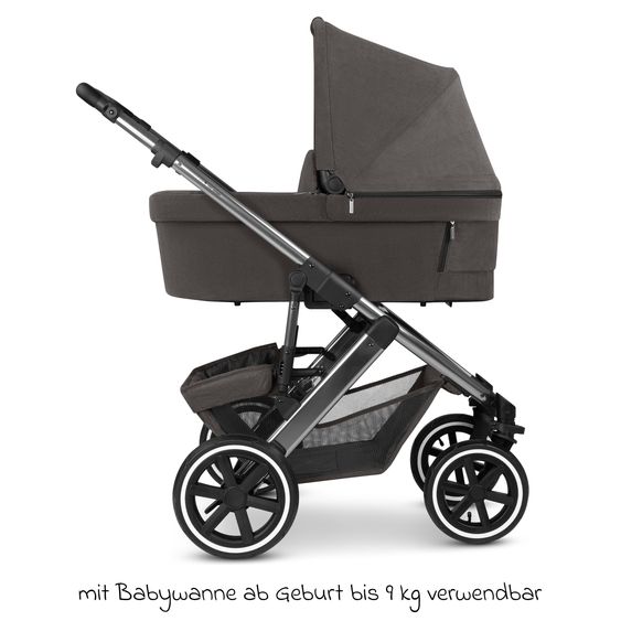 ABC Design Salsa 5 Air baby carriage incl. Urban changing bag, winter footmuff, carrycot & sports seat - Almond