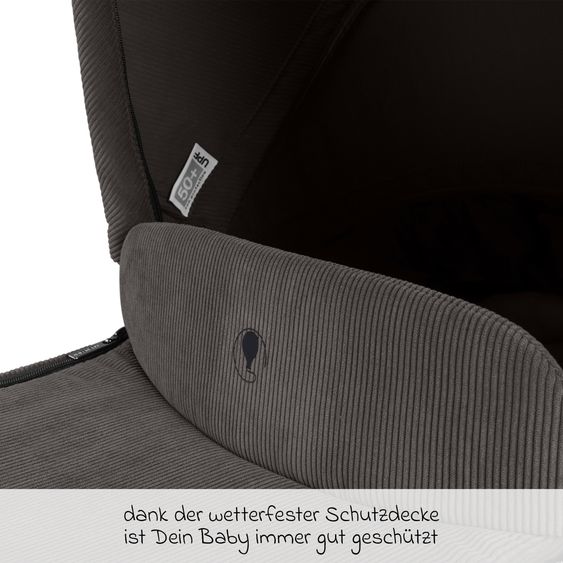ABC Design Salsa 5 Air baby carriage incl. Urban changing bag, winter footmuff, carrycot & sports seat - Almond