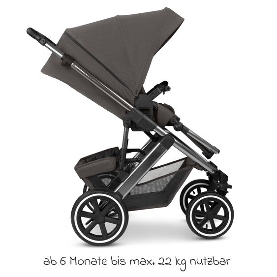 ABC Design Salsa 5 Air baby carriage incl. Urban changing bag, winter footmuff, carrycot & sports seat - Almond