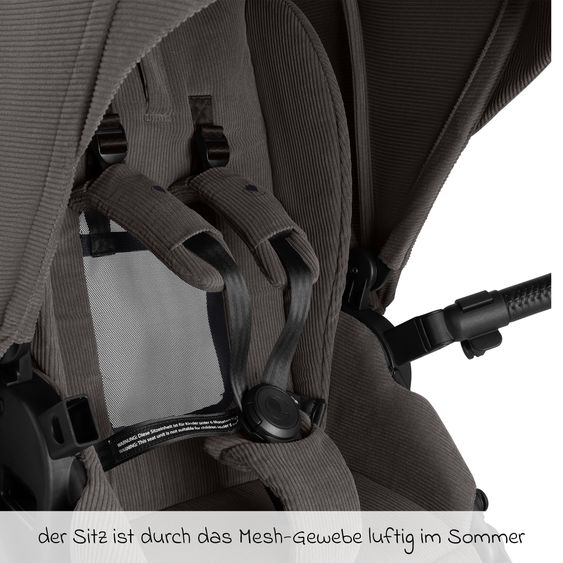 ABC Design Salsa 5 Air baby carriage incl. Urban changing bag, winter footmuff, carrycot & sports seat - Almond