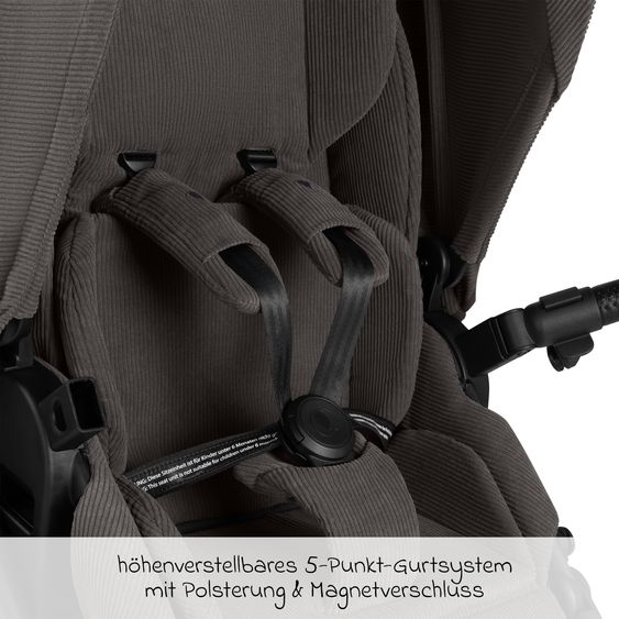 ABC Design Salsa 5 Air baby carriage incl. Urban changing bag, winter footmuff, carrycot & sports seat - Almond