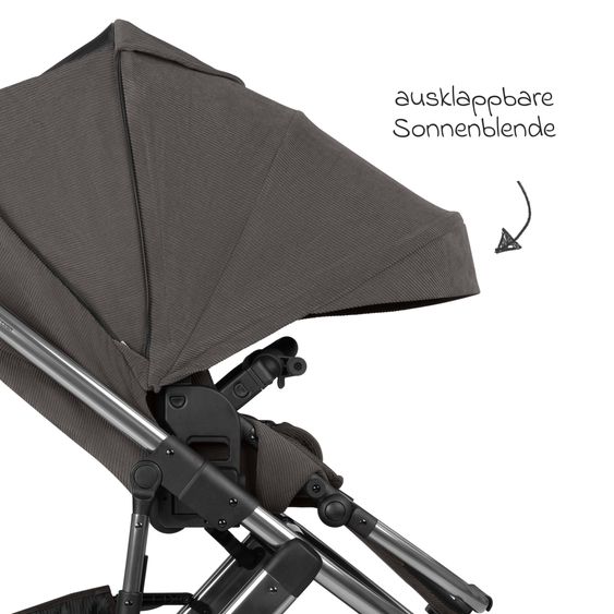 ABC Design Salsa 5 Air baby carriage incl. Urban changing bag, winter footmuff, carrycot & sports seat - Almond