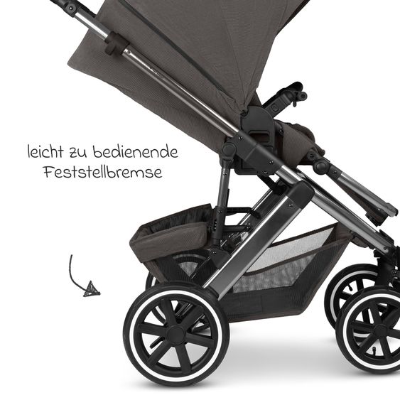 ABC Design Salsa 5 Air baby carriage incl. Urban changing bag, winter footmuff, carrycot & sports seat - Almond