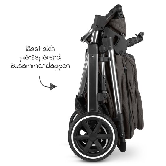 ABC Design Salsa 5 Air baby carriage incl. Urban changing bag, winter footmuff, carrycot & sports seat - Almond