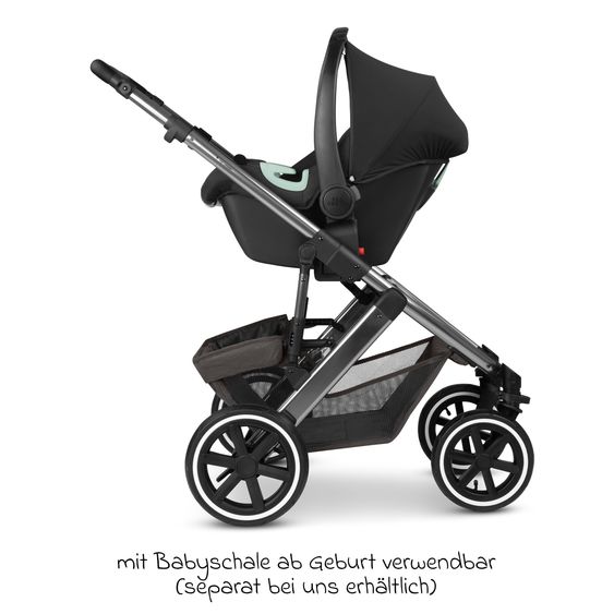 ABC Design Salsa 5 Air baby carriage incl. Urban changing bag, winter footmuff, carrycot & sports seat - Almond