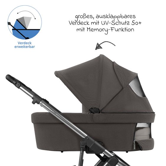 ABC Design Salsa 5 Air baby carriage incl. Urban changing bag, winter footmuff, carrycot & sports seat - Almond
