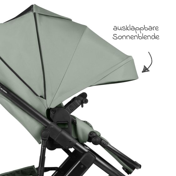 ABC Design Salsa 5 Air baby carriage incl. Urban changing bag, winter footmuff, carrycot & sports seat - Pine
