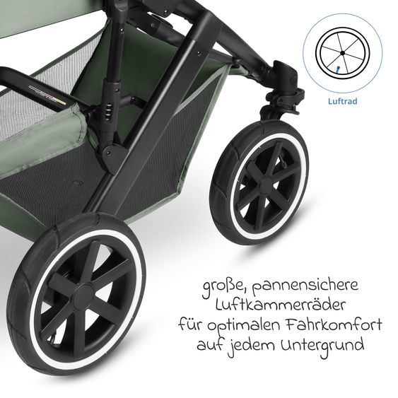 ABC Design Salsa 5 Air baby carriage incl. Urban changing bag, winter footmuff, carrycot & sports seat - Pine