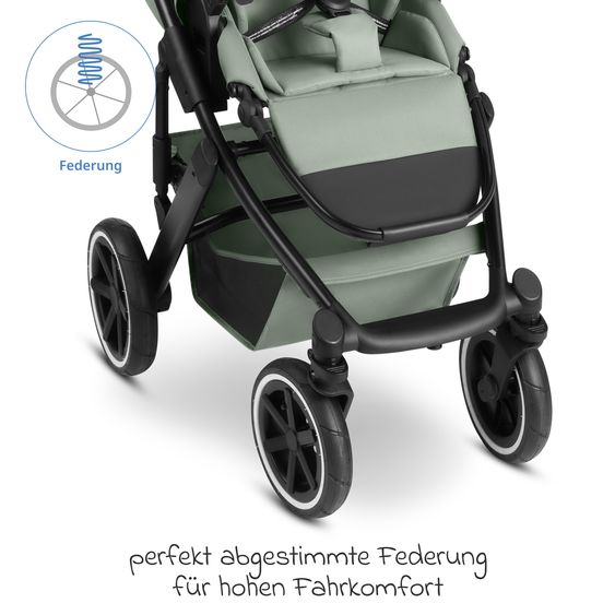 ABC Design Salsa 5 Air baby carriage incl. Urban changing bag, winter footmuff, carrycot & sports seat - Pine