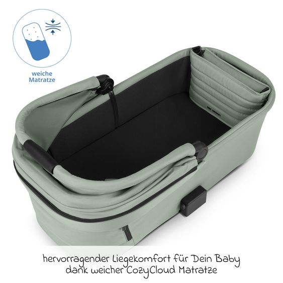 ABC Design Salsa 5 Air baby carriage incl. Urban changing bag, winter footmuff, carrycot & sports seat - Pine