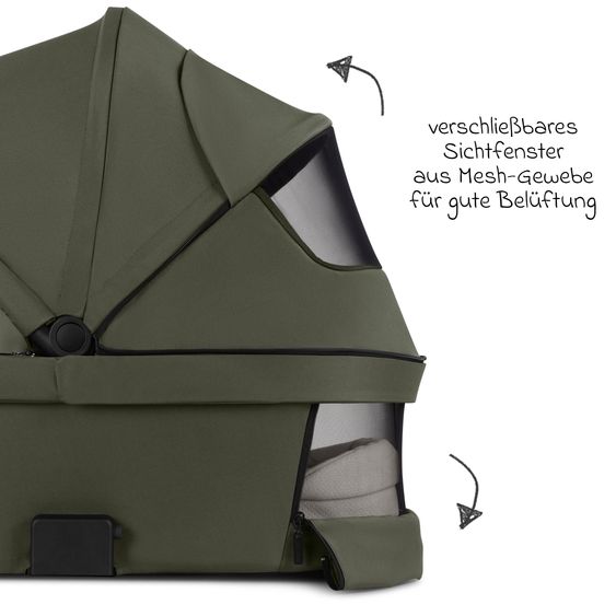 ABC Design Salsa 5 Air baby carriage incl. Urban changing bag, winter footmuff, carrycot & sports seat - Pure - Avocado