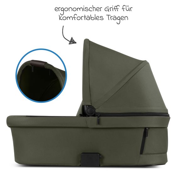 ABC Design Salsa 5 Air baby carriage incl. Urban changing bag, winter footmuff, carrycot & sports seat - Pure - Avocado