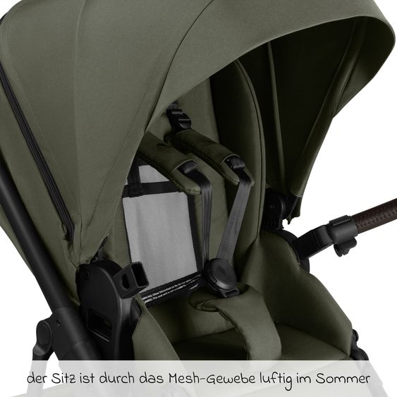 ABC Design Salsa 5 Air baby carriage incl. Urban changing bag, winter footmuff, carrycot & sports seat - Pure - Avocado