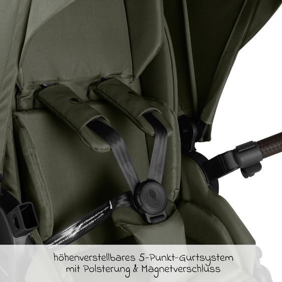 ABC Design Salsa 5 Air baby carriage incl. Urban changing bag, winter footmuff, carrycot & sports seat - Pure - Avocado