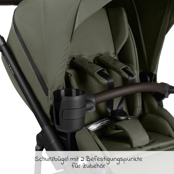ABC Design Salsa 5 Air baby carriage incl. Urban changing bag, winter footmuff, carrycot & sports seat - Pure - Avocado