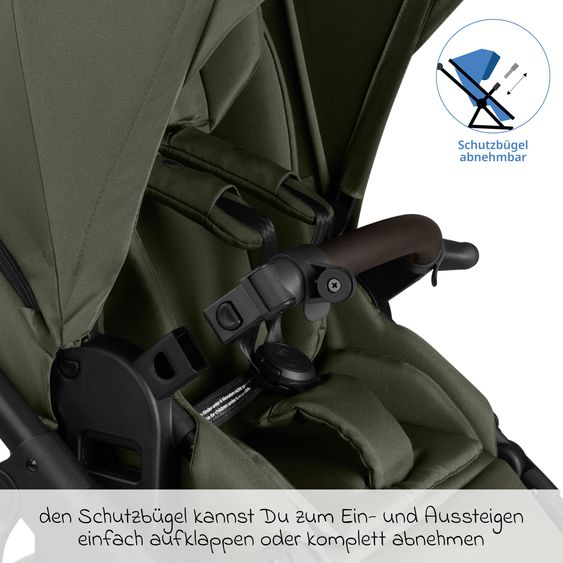 ABC Design Salsa 5 Air baby carriage incl. Urban changing bag, winter footmuff, carrycot & sports seat - Pure - Avocado