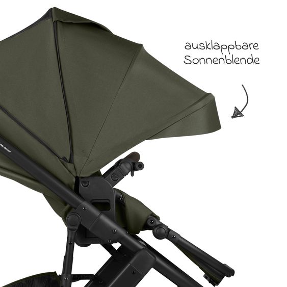 ABC Design Salsa 5 Air baby carriage incl. Urban changing bag, winter footmuff, carrycot & sports seat - Pure - Avocado