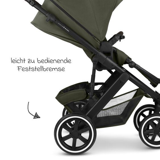 ABC Design Salsa 5 Air baby carriage incl. Urban changing bag, winter footmuff, carrycot & sports seat - Pure - Avocado