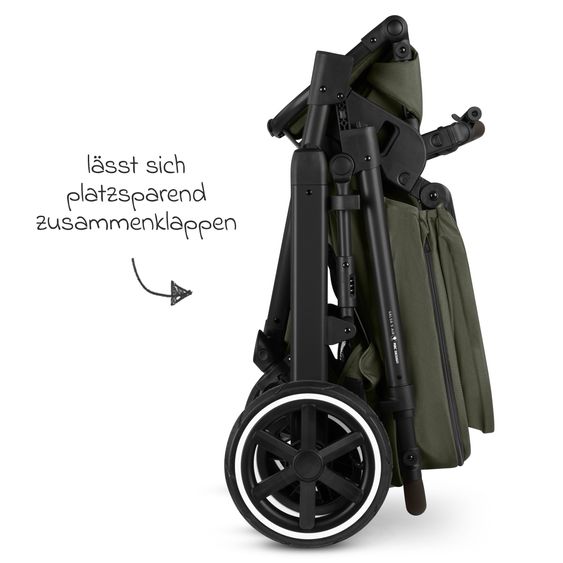ABC Design Salsa 5 Air baby carriage incl. Urban changing bag, winter footmuff, carrycot & sports seat - Pure - Avocado