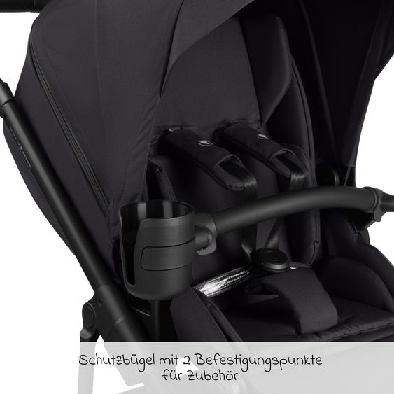 ABC Design Salsa 5 Air baby carriage incl. Urban changing bag, winter footmuff, carrycot & sports seat - Pure - Coal
