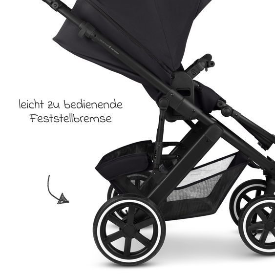 ABC Design Salsa 5 Air baby carriage incl. Urban changing bag, winter footmuff, carrycot & sports seat - Pure - Coal