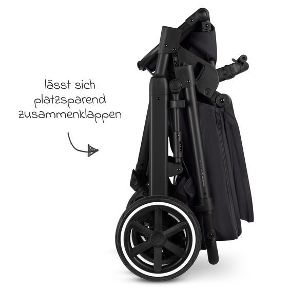 ABC Design Salsa 5 Air baby carriage incl. Urban changing bag, winter footmuff, carrycot & sports seat - Pure - Coal