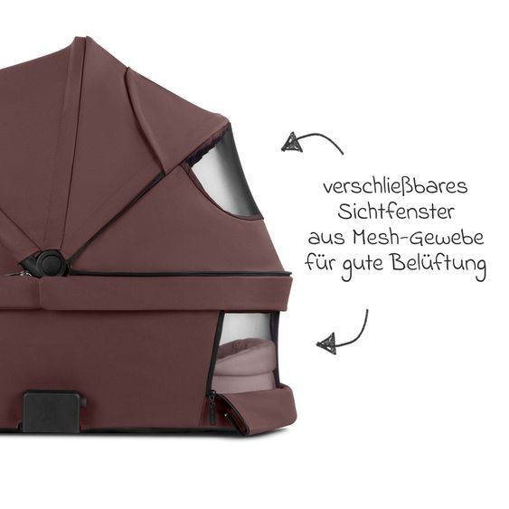 ABC Design Kombi-Kinderwagen Salsa 5 Air Set inkl. Babywanne, Sportsitz, Wickeltasche Urban, Winterfußsack und zweite Kisseneinlage - Umbra