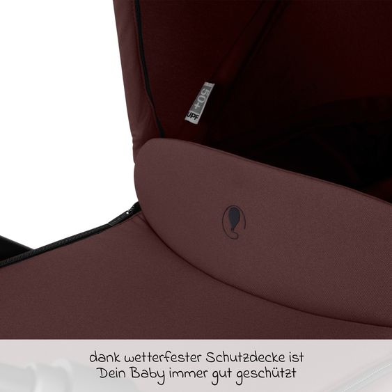 ABC Design Kombi-Kinderwagen Salsa 5 Air Set inkl. Babywanne, Sportsitz, Wickeltasche Urban, Winterfußsack und zweite Kisseneinlage - Umbra