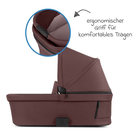 ABC Design Kombi-Kinderwagen Salsa 5 Air Set inkl. Babywanne, Sportsitz, Wickeltasche Urban, Winterfußsack und zweite Kisseneinlage - Umbra