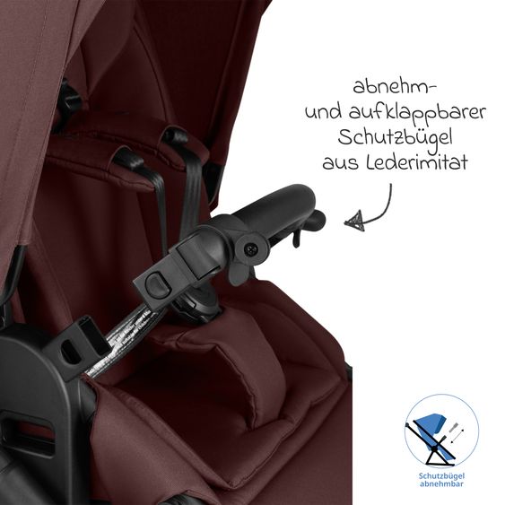 ABC Design Kombi-Kinderwagen Salsa 5 Air Set inkl. Babywanne, Sportsitz, Wickeltasche Urban, Winterfußsack und zweite Kisseneinlage - Umbra