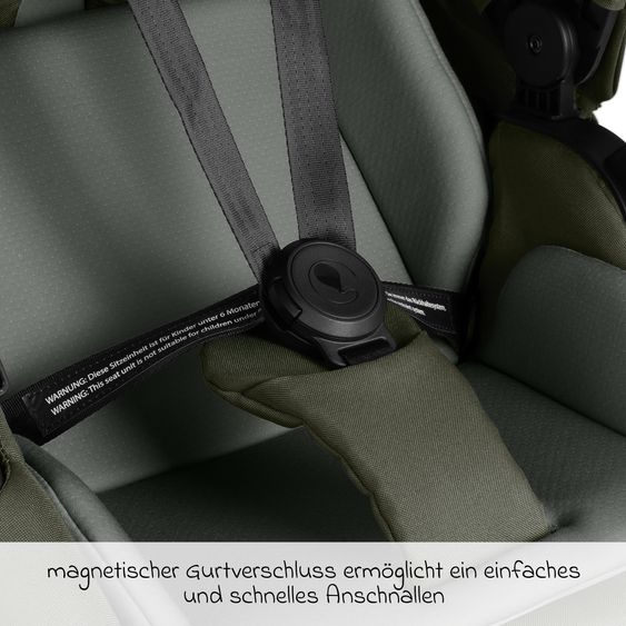 ABC Design Kombi-Kinderwagen Salsa 5 Run - inkl. Babywanne, Sportsitz, Wickeltasche, Regenschutz, Becherhalter & Sonnenschirm - Pure - Avocado