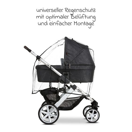 ABC Design Kombi-Kinderwagen Salsa 5 Run - inkl. Babywanne, Sportsitz, Wickeltasche, Regenschutz, Becherhalter & Sonnenschirm - Pure - Avocado