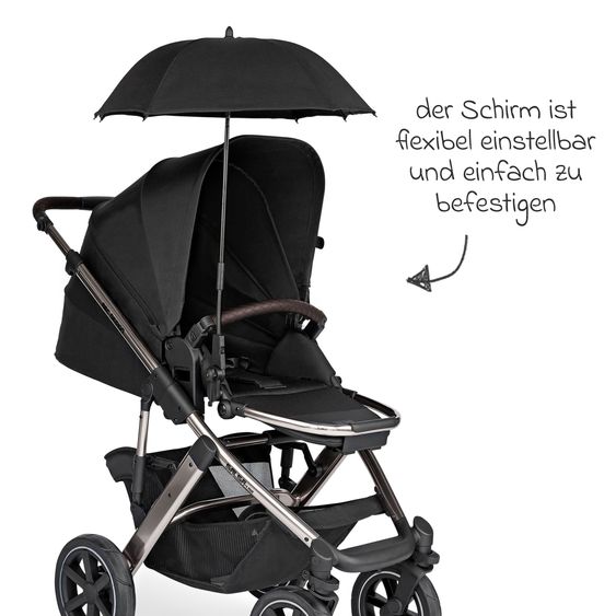 ABC Design Kombi-Kinderwagen Salsa 5 Run - inkl. Babywanne, Sportsitz, Wickeltasche, Regenschutz, Becherhalter & Sonnenschirm - Pure - Avocado