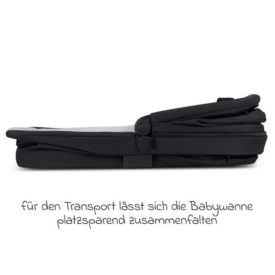 ABC Design Kombi-Kinderwagen Salsa 5 Run - inkl. Babywanne, Sportsitz, Wickeltasche, Regenschutz, Becherhalter & Sonnenschirm - Pure - Coal