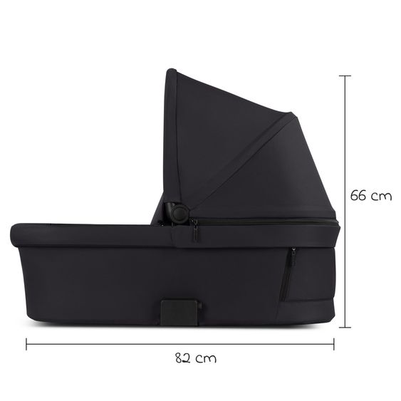 ABC Design Kombi-Kinderwagen Salsa 5 Run - inkl. Babywanne, Sportsitz, Wickeltasche, Regenschutz, Becherhalter & Sonnenschirm - Pure - Coal