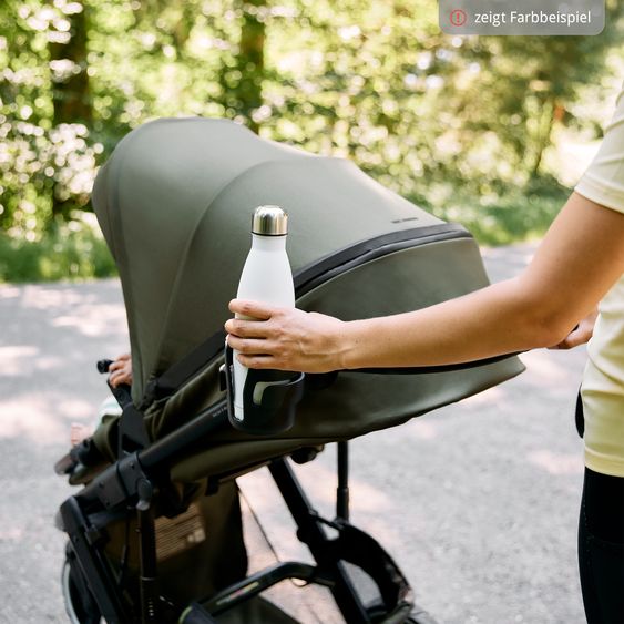 ABC Design Kombi-Kinderwagen Salsa 5 Run - inkl. Babywanne, Sportsitz, Wickeltasche, Regenschutz, Becherhalter & Sonnenschirm - Pure - Coal