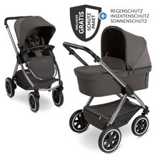 Kombi-Kinderwagen Samba 2 inkl. Babywanne & Sportsitz mit XXL-Zubehörpaket - Almond