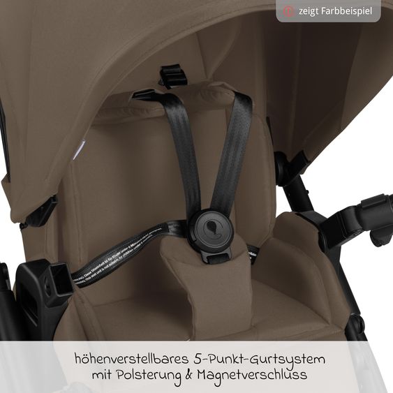 ABC Design Kombi-Kinderwagen Samba 2 inkl. Babywanne & Sportsitz mit XXL-Zubehörpaket - Dark Beige