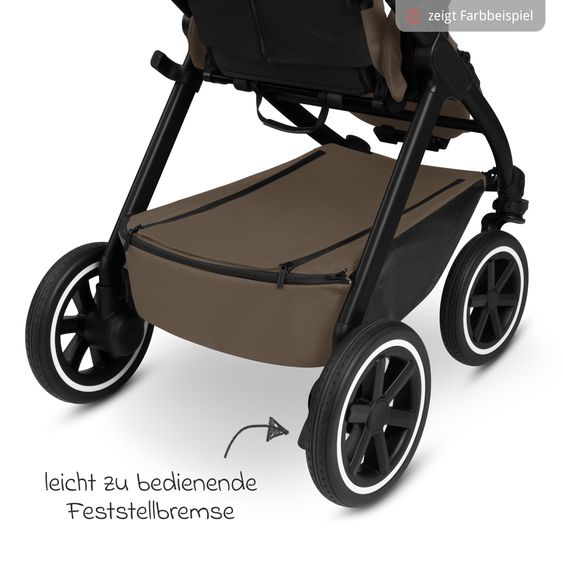 ABC Design Kombi-Kinderwagen Samba 2 inkl. Babywanne & Sportsitz mit XXL-Zubehörpaket - Dark Beige