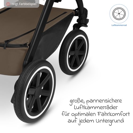 ABC Design Kombi-Kinderwagen Samba 2 inkl. Babywanne & Sportsitz mit XXL-Zubehörpaket - Dark Beige