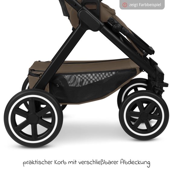 ABC Design Kombi-Kinderwagen Samba 2 inkl. Babywanne & Sportsitz mit XXL-Zubehörpaket - Dark Beige