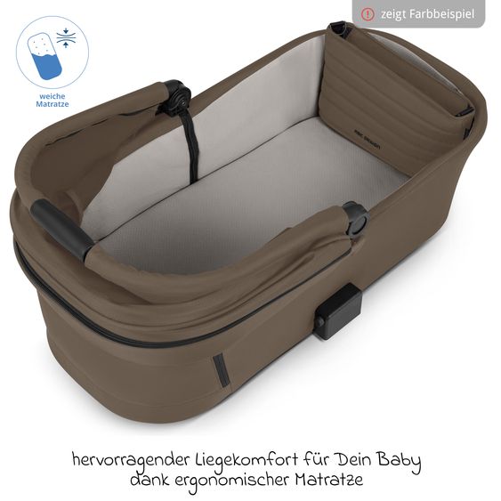 ABC Design Samba 2 baby carriage incl. carrycot & sports seat with XXL accessory pack - Dark Brown