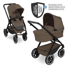 Kombi-Kinderwagen Samba 2 inkl. Babywanne & Sportsitz mit XXL-Zubehörpaket - Dark Beige