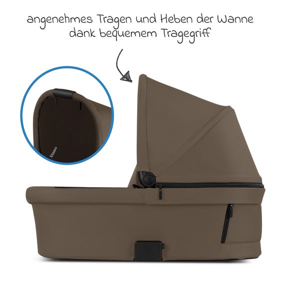 ABC Design Kombi-Kinderwagen Samba 2 inkl. Babywanne & Sportsitz mit XXL-Zubehörpaket - Dark Beige